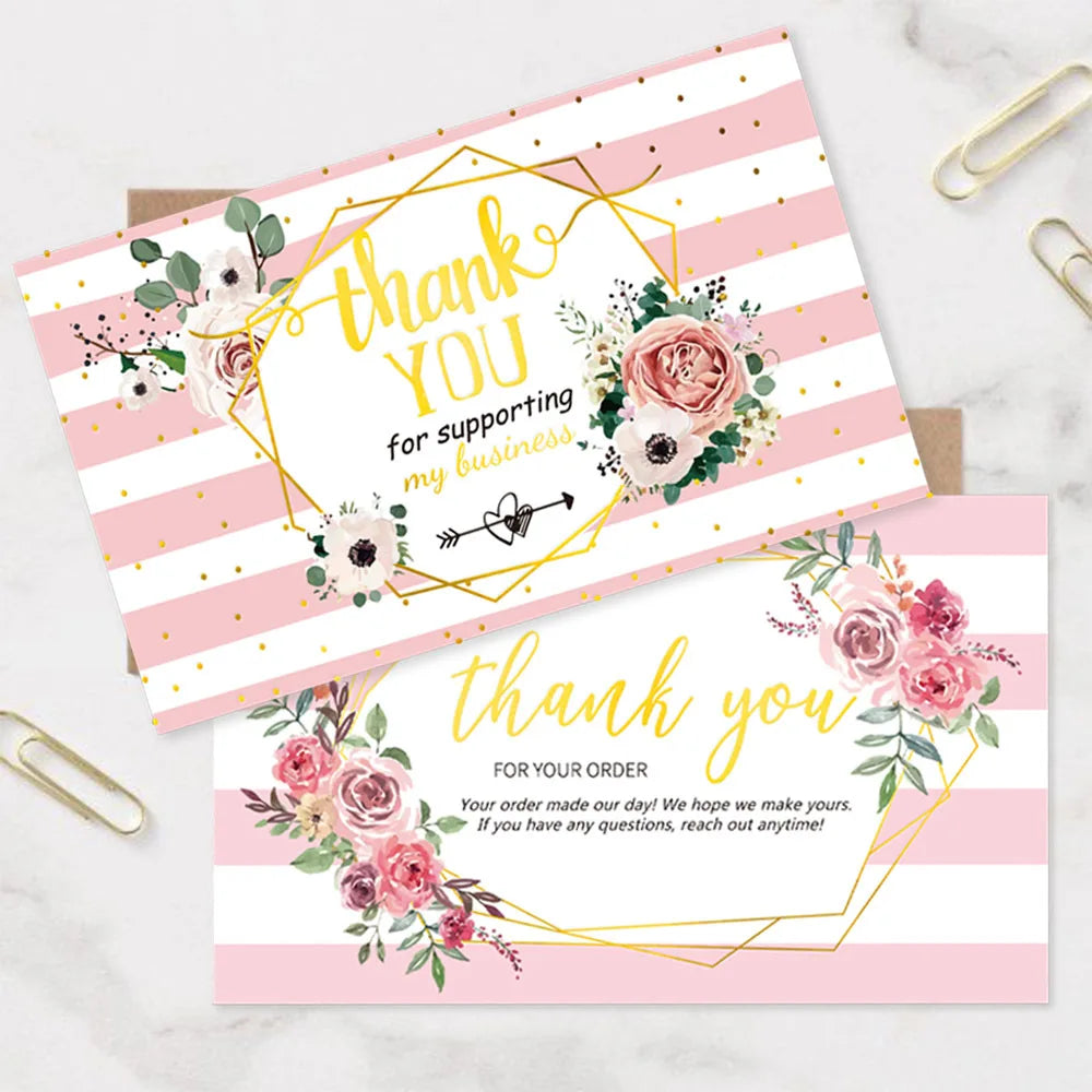 10-30pcs Thanks Greeting Card Thank You Cards Gift Decoration Appreciation Card for Small Business Wedding Paty Retailsale