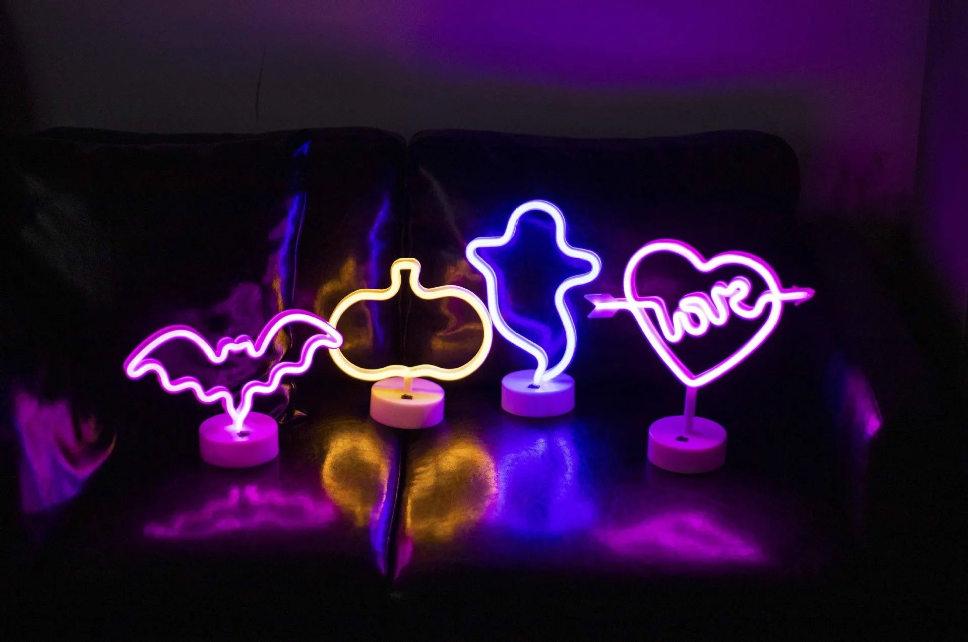 Halloween Party Decoration LED Ghost Pumpkin Bat Neon Lights Wall Decor  Neon Lamps For Kids Living Room Wedding Night Lights