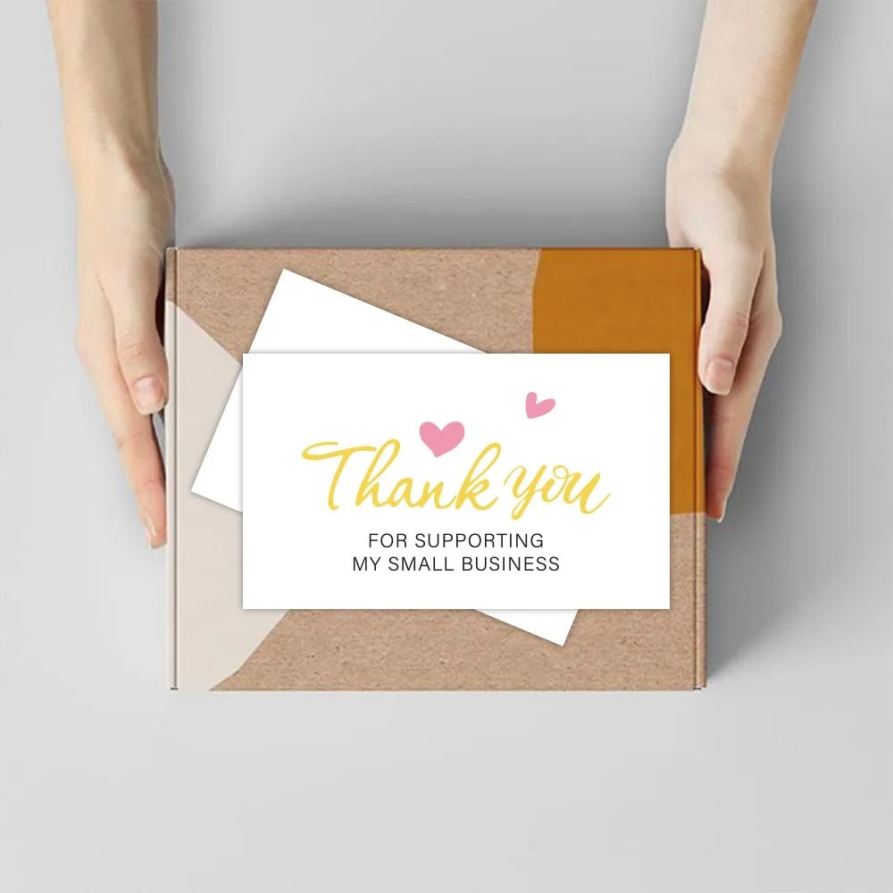 10-30Pcs Thank You Card Party Gift Shopping Purchase Thanks Greeting Cards Appreciation Card For Sellers