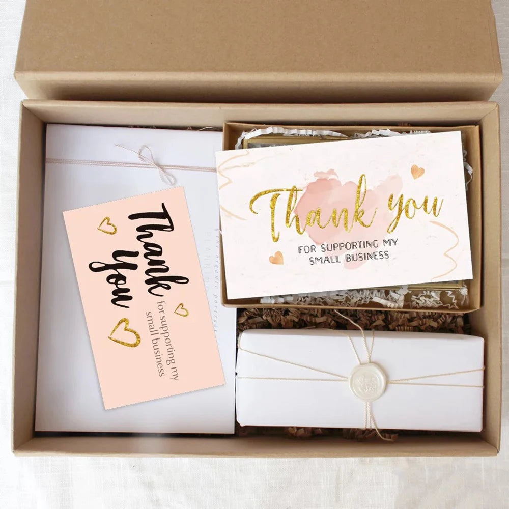 10-30pcs Thanks Greeting Card Thank You Cards Gift Decoration Appreciation Card for Small Business Wedding Paty Retailsale