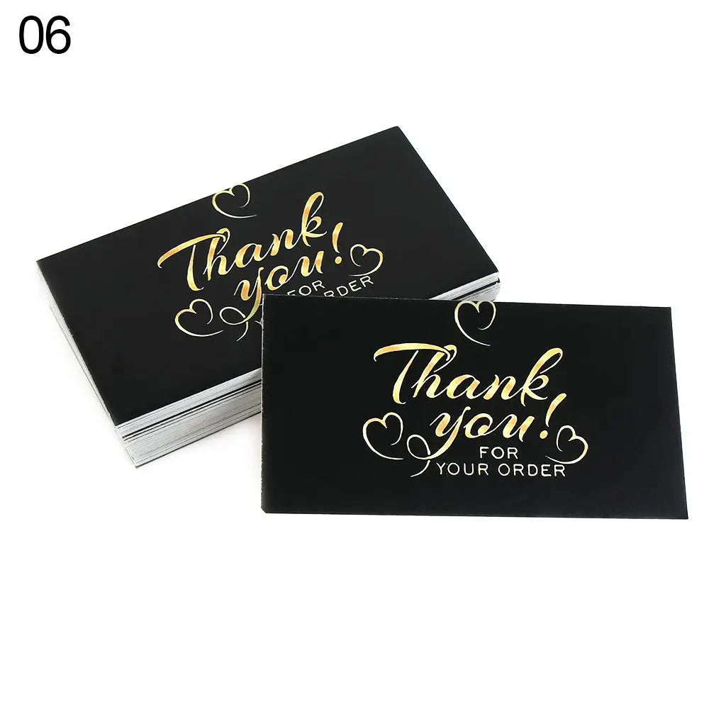 50PCS Thanks Greeting Cards Thank You Card For Supporting My Small Business Paper Seal Label Party Gift