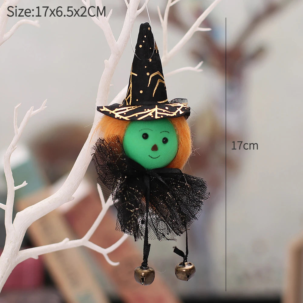 Halloween Decorations Doll Bar Decor Pumpkin Ghost Witch Pendant Scary Halloween Kids Gift Halloween Party Decoration for Home