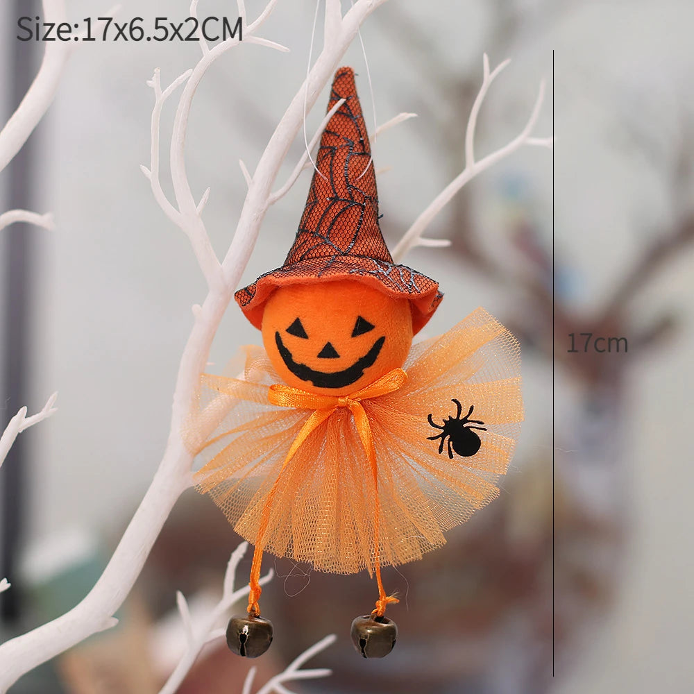 Halloween Decorations Doll Bar Decor Pumpkin Ghost Witch Pendant Scary Halloween Kids Gift Halloween Party Decoration for Home
