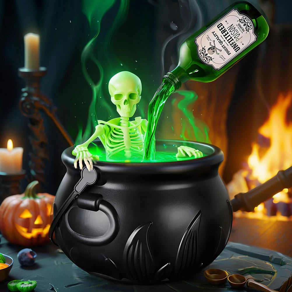 Halloween Decoration Wizard Bowl Magic Float Bottle and Diffuser Halloween Horror Skeleton Ghost Ornaments Haunted House Props