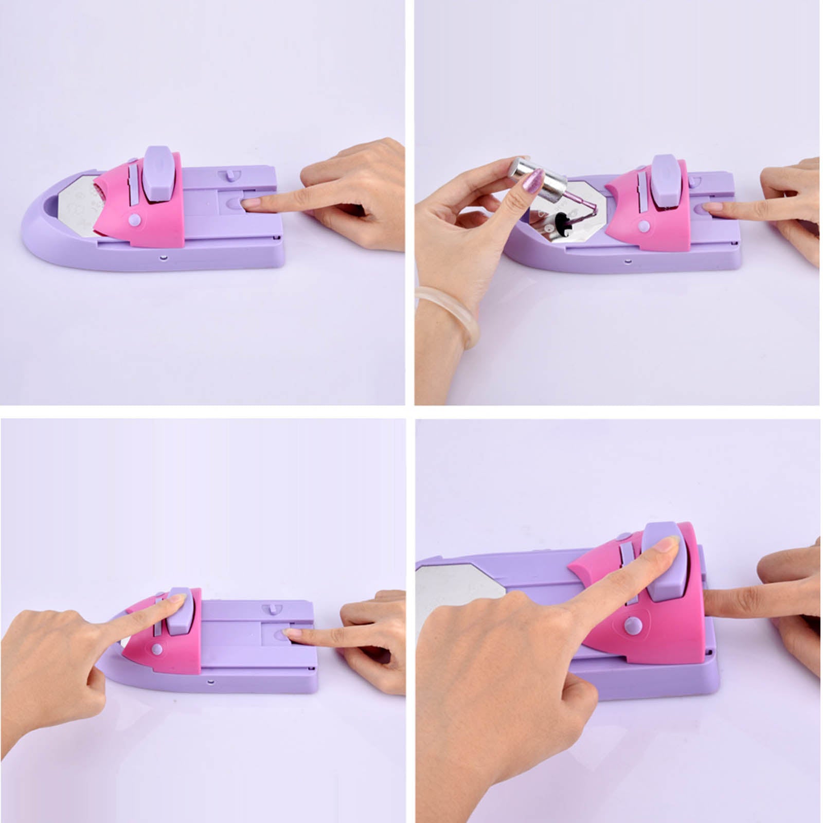 Nail Art Diy Printer Printing Manicure Machine With 6 Metal Pattern Plates Nail Polish Painting Machine Set DIY Nail Art Tool