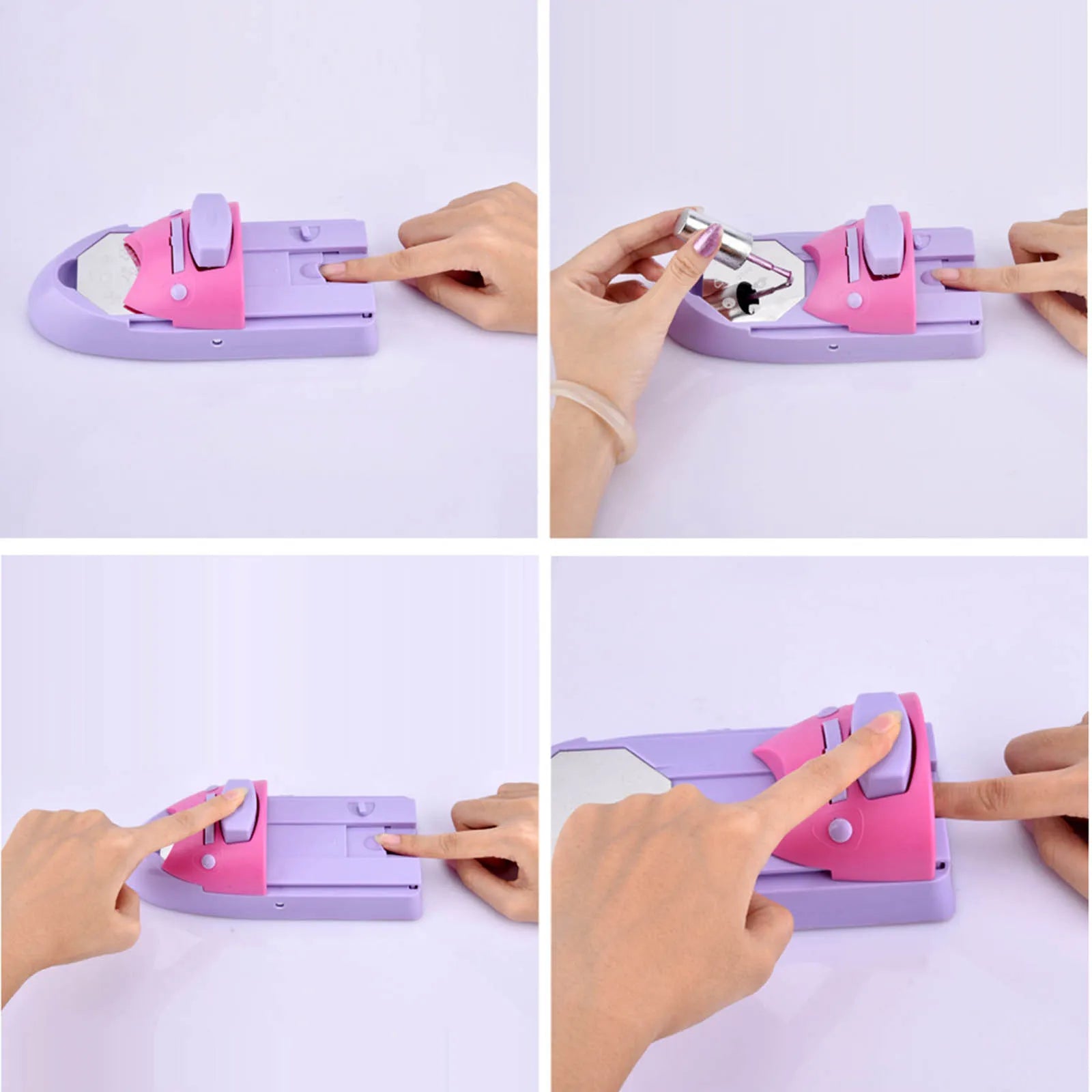 Nail Art Diy Printer Printing Manicure Machine With 6 Metal Pattern Plates Nail Polish Painting Machine Set DIY Nail Art Tool
