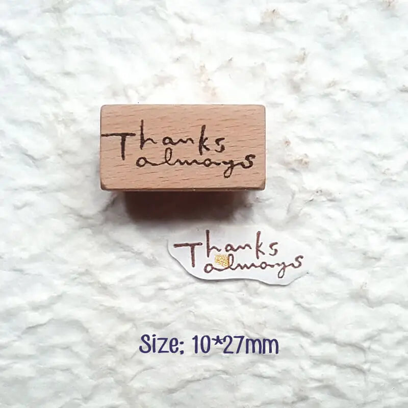 Stamp Scrapbooking 10 Types Thank You Greeting Wooden Stamps Stationery DIY Card