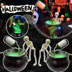 Halloween Decoration Set Halloween Black Witch Bowl DIY Magical Floating Bottle Spooky Skeleton Party Scary Props