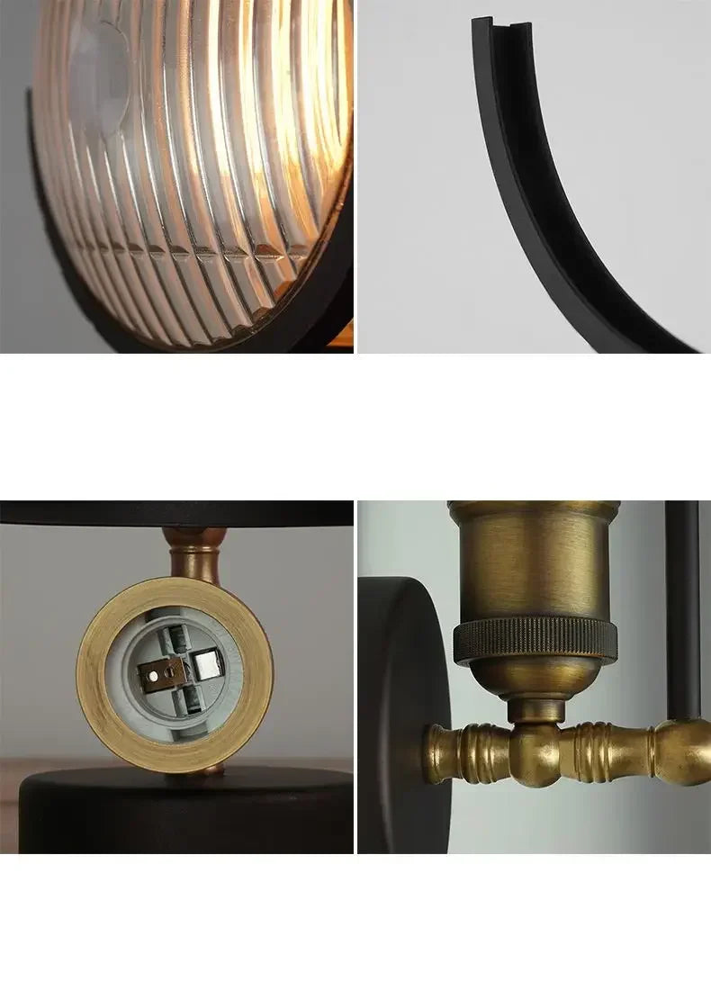 Living room American personality creative retro industrial style bedroom corridor porch bedside restaurant led wall lamp