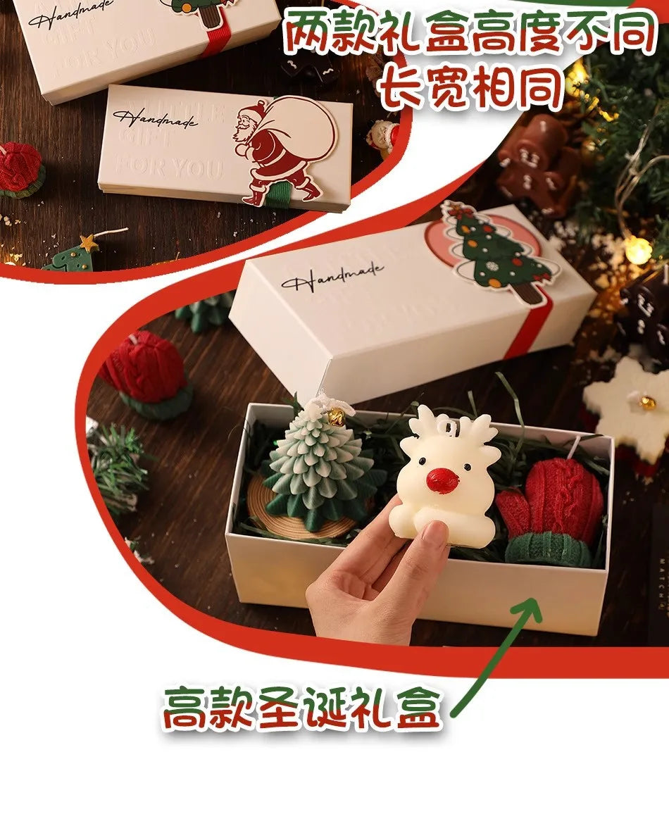 Christmas Gift for Friends Practical Deer Aromatherapy Candle Set Gift Box with Handheld Gifts Christmas Gift Ornament