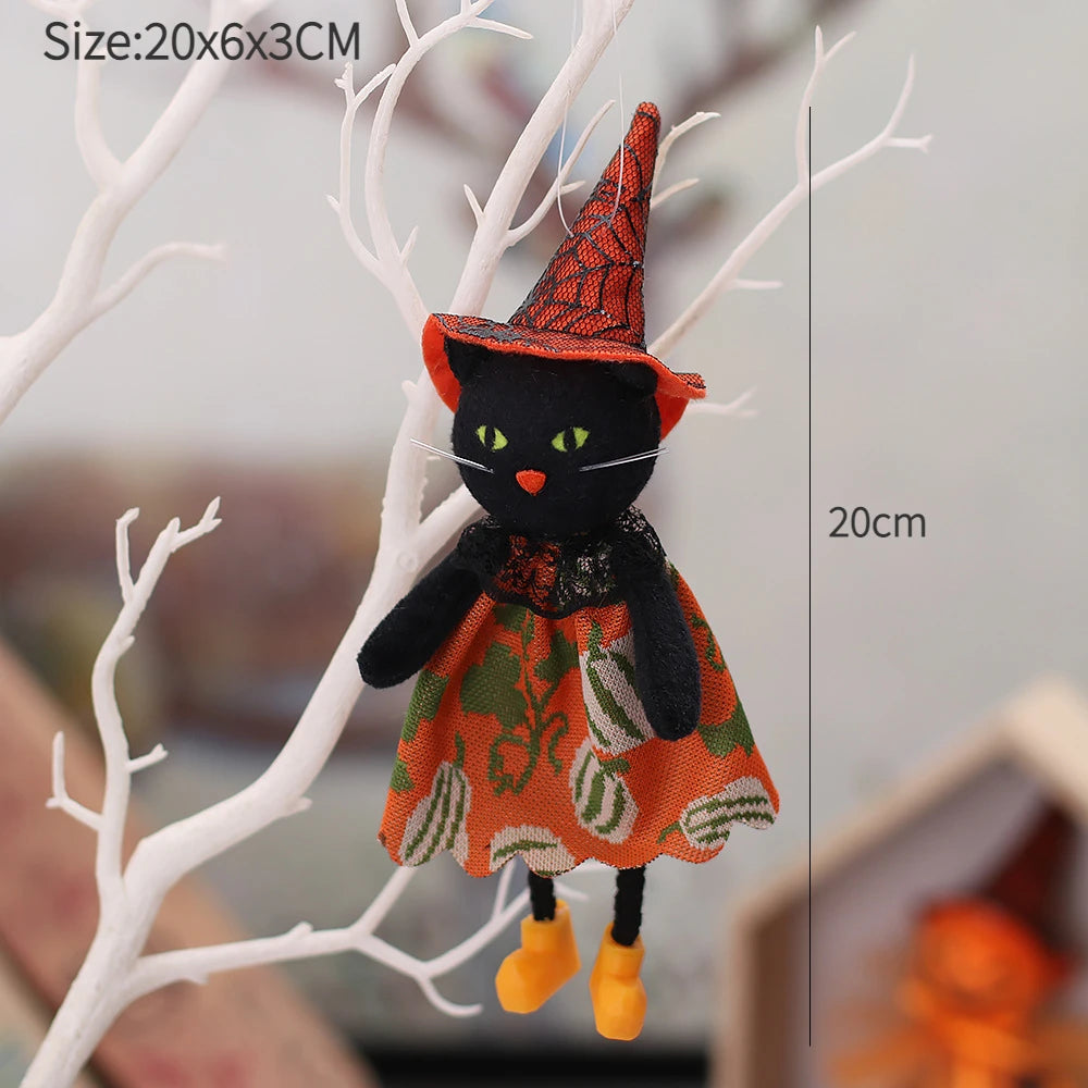 Halloween Decorations Doll Bar Decor Pumpkin Ghost Witch Pendant Scary Halloween Kids Gift Halloween Party Decoration for Home