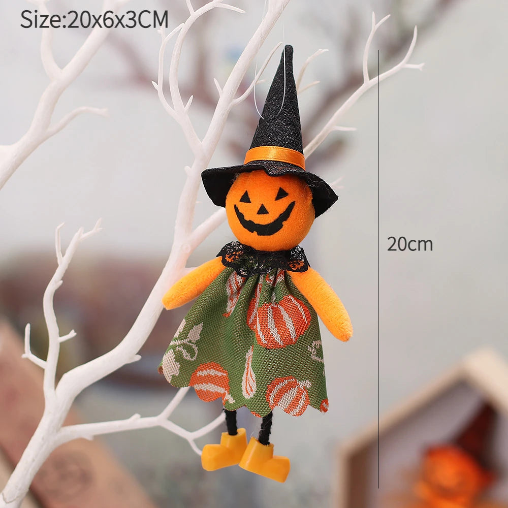 Halloween Decorations Doll Bar Decor Pumpkin Ghost Witch Pendant Scary Halloween Kids Gift Halloween Party Decoration for Home