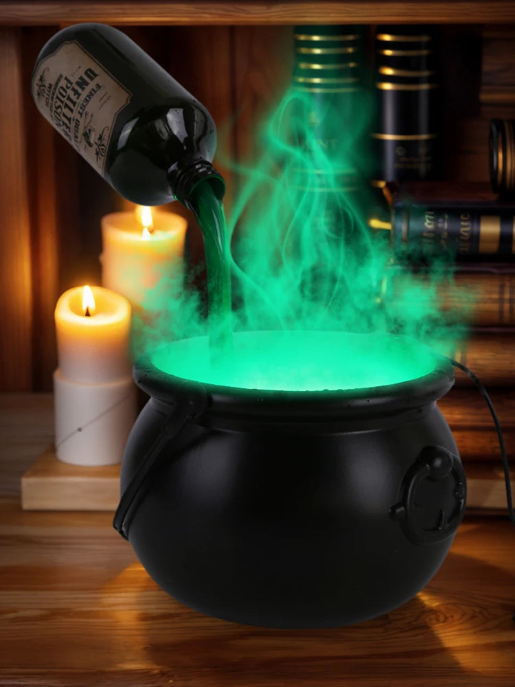 Halloween Decorations Indoor Magic Float Bottle with Cauldron and Mist Maker Party Decor for Home Table Mantel Kitchen Room