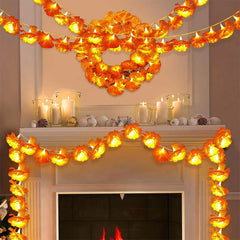 Halloween Diwali Party 1.5m Garland String Lights Mexican Marigold Artificial Flowers Day Of The Dead DIY Home Outdoor Decor