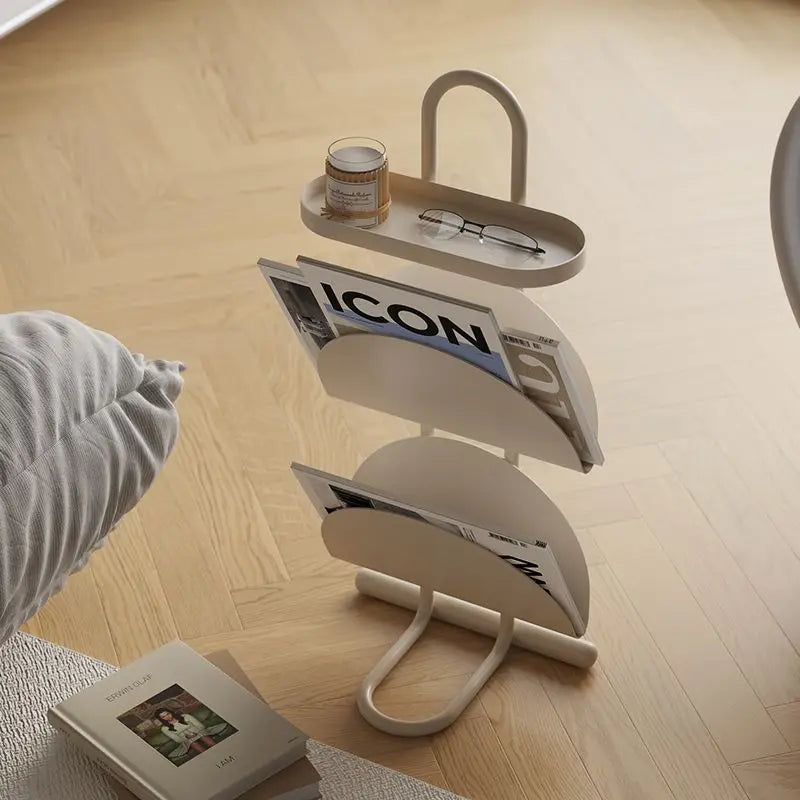 Living room balcony coffee table, magazine bookshelf, bedroom bedside storage rack, creative small table, side cabinet