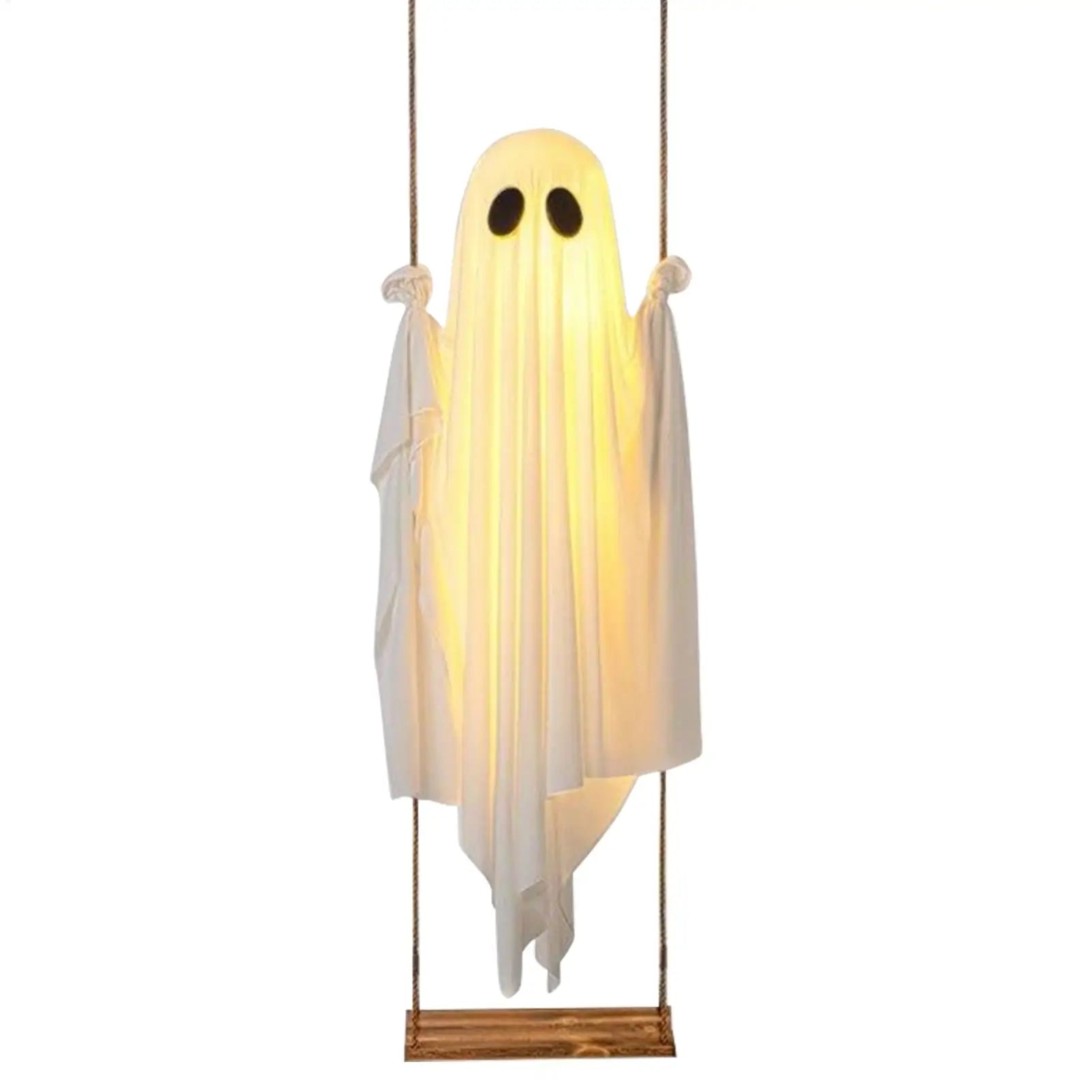 152x43cm Halloween Ghost Decorations Scary Ghost with Decorative Lights Halloween Props Hangable Yard Garden Home Decorations