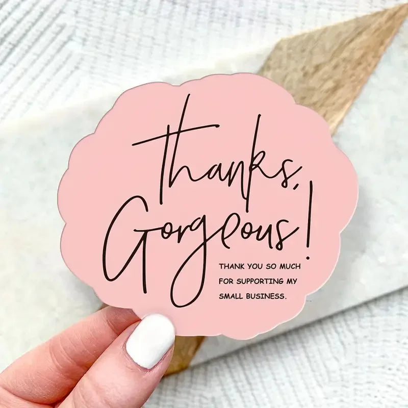 50pcs Thank You for Supporting My Small Business Card Thanks Greeting Card Appreciation Cardstock for Sellers Gifts Card