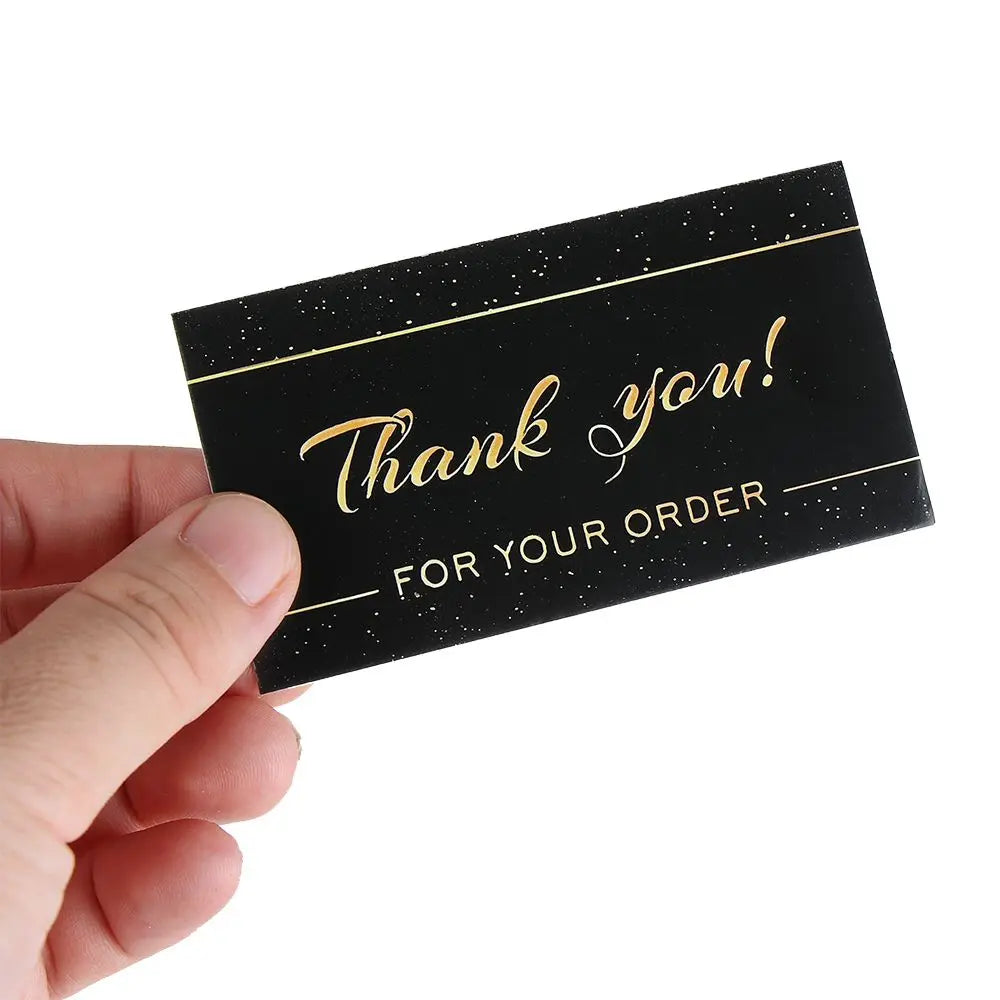 50PCS Thank You Cards For Supporting My Small Business Thanks Greeting Cards Candy Bags Paper Seal Label Party Favor Gift
