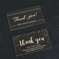 50PCS Thank You Cards For Supporting My Small Business Thanks Greeting Cards Candy Bags Paper Seal Label Party Favor Gift