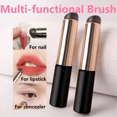 Nail Art Brush Set, 5 Liner Brushes + 2 Reusable Silicone Tip Gradient Brushes, Fine Tip Dotting and Striping Brushes