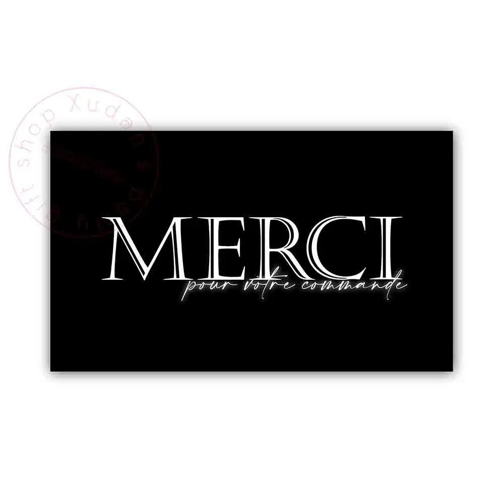 30pcs/pack Black Thank You Card For Supporting Business Package Decoration "Gorgeous Thanks" Business Card Handmade With Love