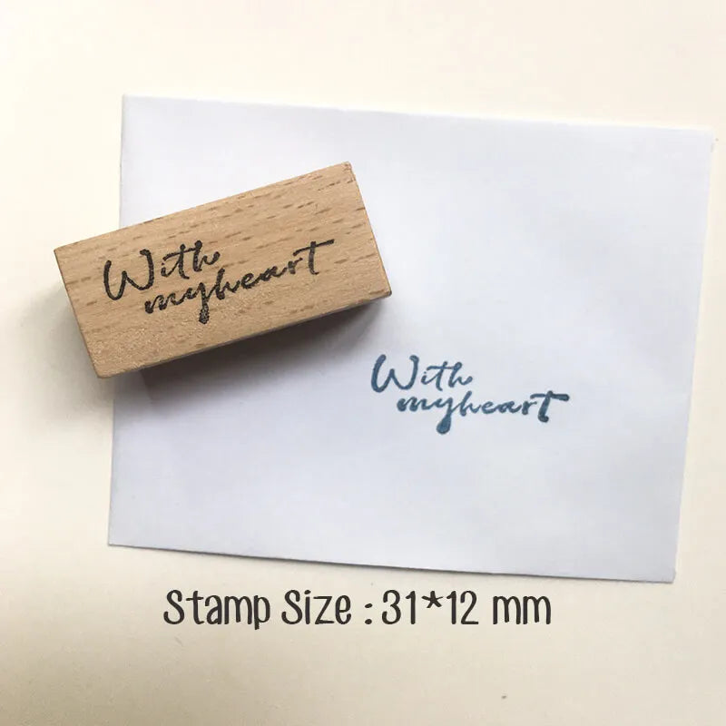 Stamp Scrapbooking 10 Types Thank You Greeting Wooden Stamps Stationery DIY Card
