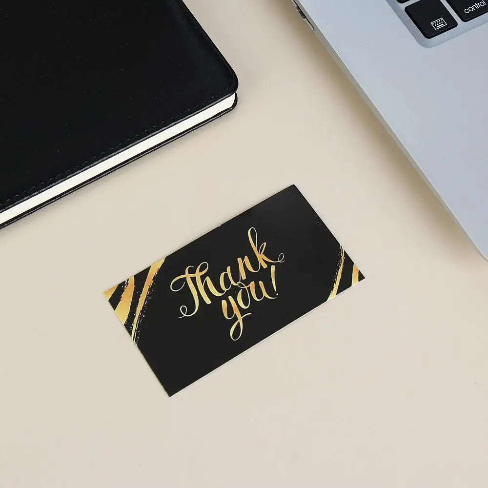 50PCS Thank You Cards For Supporting My Small Business Thanks Greeting Cards Candy Bags Paper Seal Label Party Favor Gift