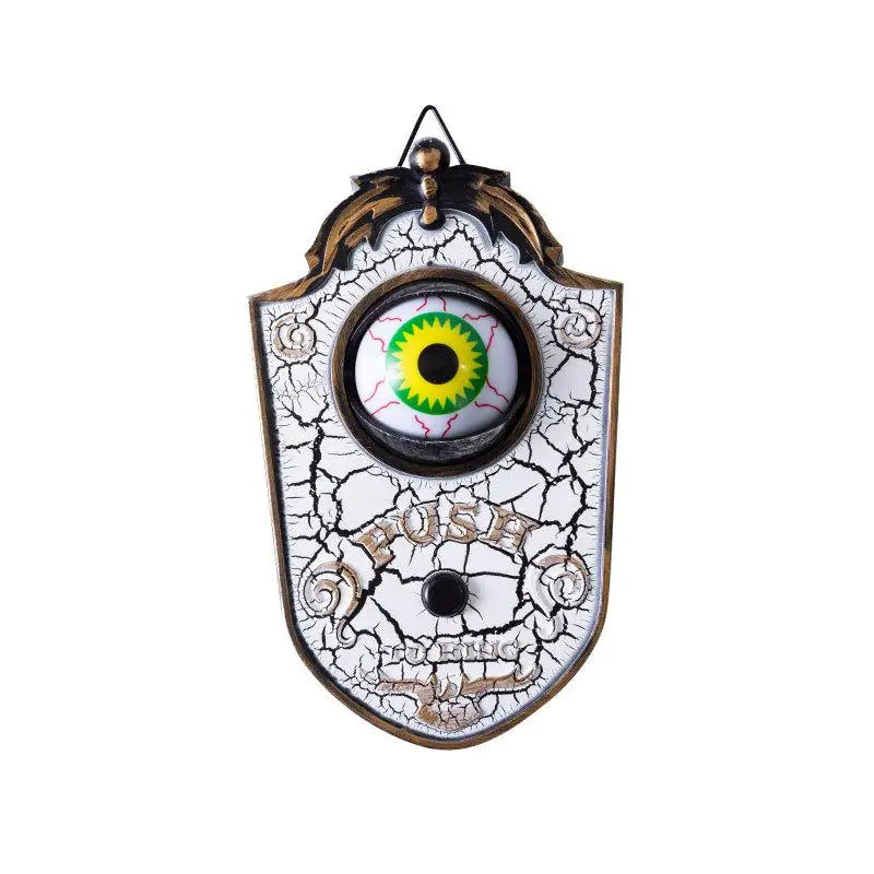 Halloween Decoration One-eyed Doorbell Horror Props Ghost's Day Glowing Home Hanging Electric Luminous Sounding Eyeball Doorbell