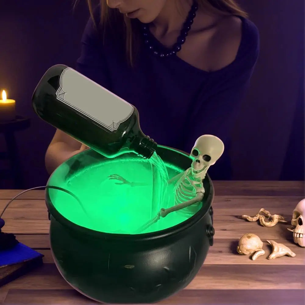 Halloween Decoration Set Halloween Black Witch Bowl DIY Magical Floating Bottle Spooky Skeleton Party Scary Props
