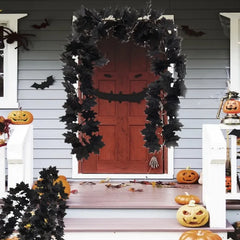 Halloween Wreaths Maple Leaf Vine Thanksgiving Fall Decoration Autumn leaf pendant Fall rattan Premium Home Decor