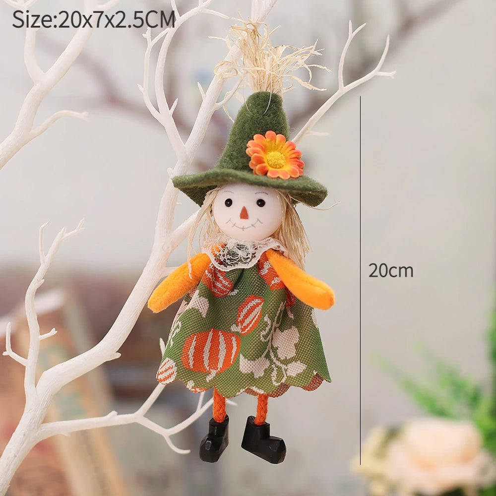 Halloween Decorations Doll Bar Decor Pumpkin Ghost Witch Pendant Scary Halloween Kids Gift Halloween Party Decoration for Home