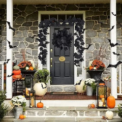 Halloween Wreaths Maple Leaf Vine Thanksgiving Fall Decoration Autumn leaf pendant Fall rattan Premium Home Decor