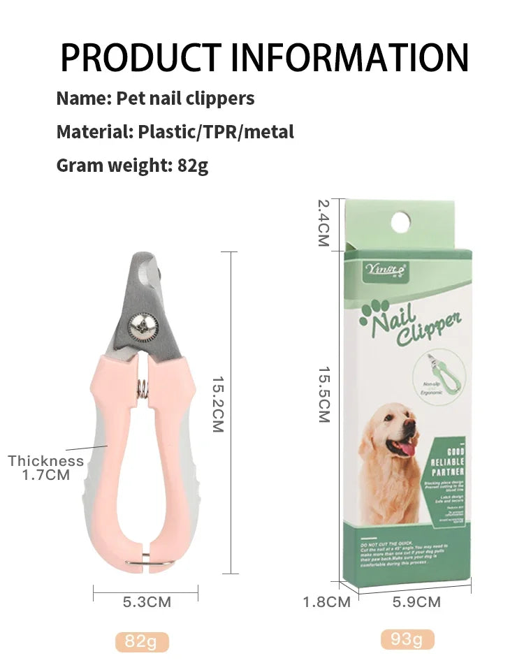 Nail Clippers for Pet Cleaning and Grooming Supplies, Dog and Cat Nail Clippers, Pet Accessories