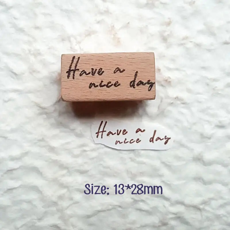 Stamp Scrapbooking 10 Types Thank You Greeting Wooden Stamps Stationery DIY Card