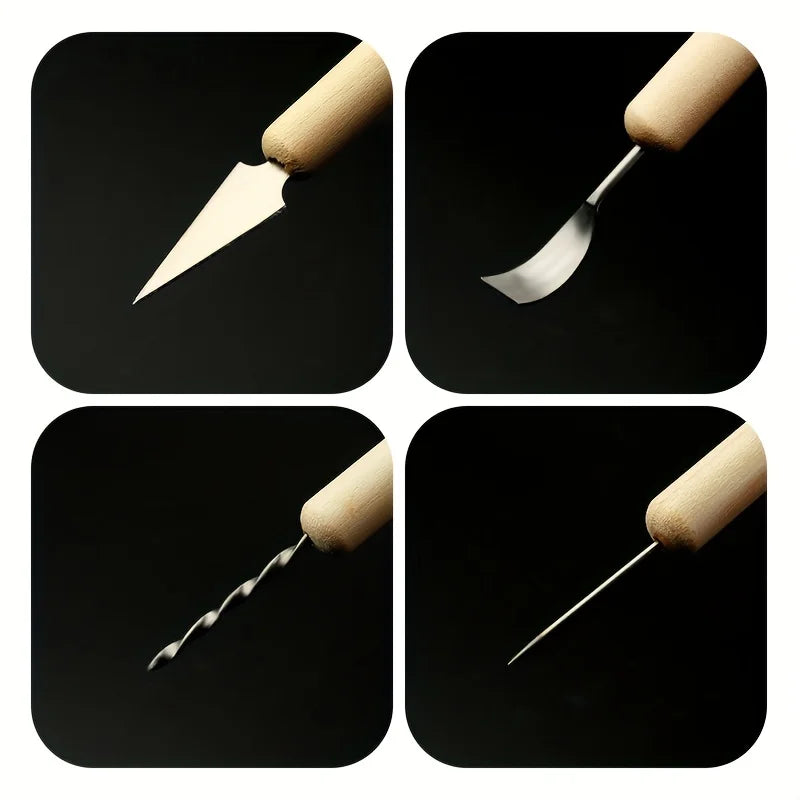 Art Supplies 11 PCS Sculpting Tools DIY Wooden Handles Ceramic Tools Beginners Arts and Crafts Wood and Steel Home School Use