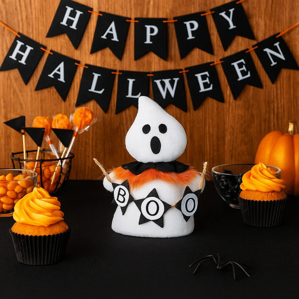 Holiday Decor Funny Halloween Ghost Doll Handicraft Soft Scary Ghost Doll Cartoon Spooky Doll Halloween