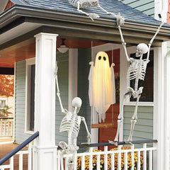 152x43cm Halloween Ghost Decorations Scary Ghost with Decorative Lights Halloween Props Hangable Yard Garden Home Decorations