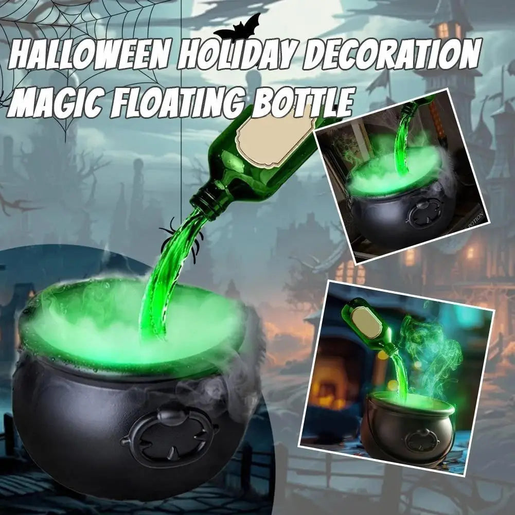 Halloween Black Witch Bowl Magic Float Bottle And Diffuser Horror House Decoration Hocus Pocus Party Scary Props Halloween Decor