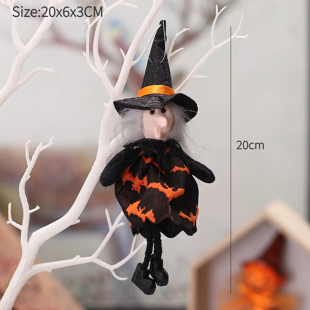 Halloween Decorations Doll Bar Decor Pumpkin Ghost Witch Pendant Scary Halloween Kids Gift Halloween Party Decoration for Home