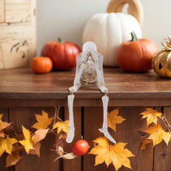 Halloween Skeleton Statues Realistic Skull Decoration Resin Crafts Ornaments Unique Skull Shelf Sitter Figurines Halloween Decor