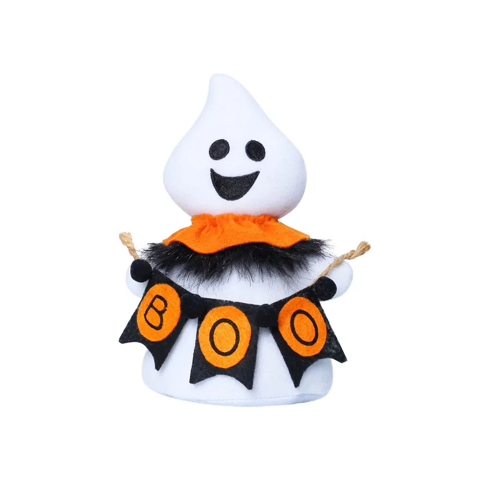Holiday Decor Funny Halloween Ghost Doll Handicraft Soft Scary Ghost Doll Cartoon Spooky Doll Halloween