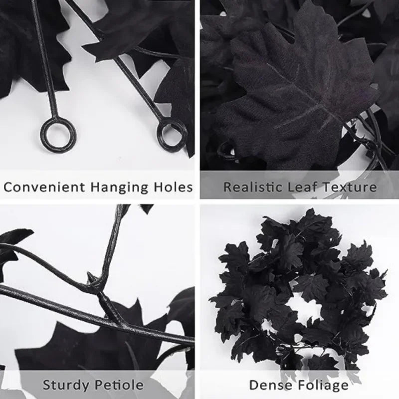 Halloween Wreaths Maple Leaf Vine Thanksgiving Fall Decoration Autumn leaf pendant Fall rattan Premium Home Decor