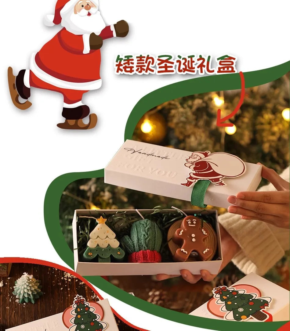 Christmas Gift for Friends Practical Deer Aromatherapy Candle Set Gift Box with Handheld Gifts Christmas Gift Ornament