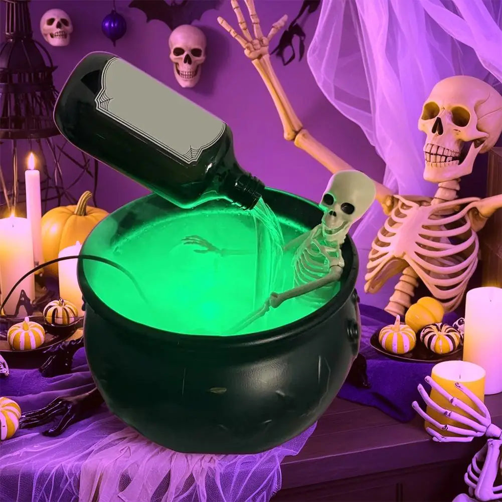Halloween Decoration Set Halloween Black Witch Bowl DIY Magical Floating Bottle Spooky Skeleton Party Scary Props