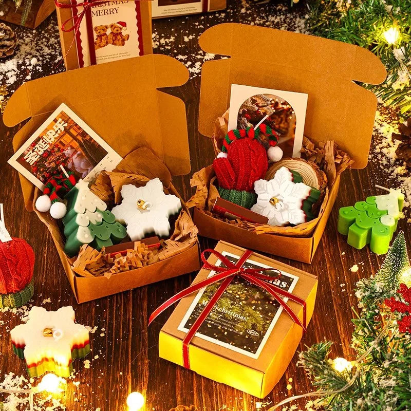 Christmas Gift for Friends Practical Deer Aromatherapy Candle Set Gift Box with Handheld Gifts Christmas Gift Ornament