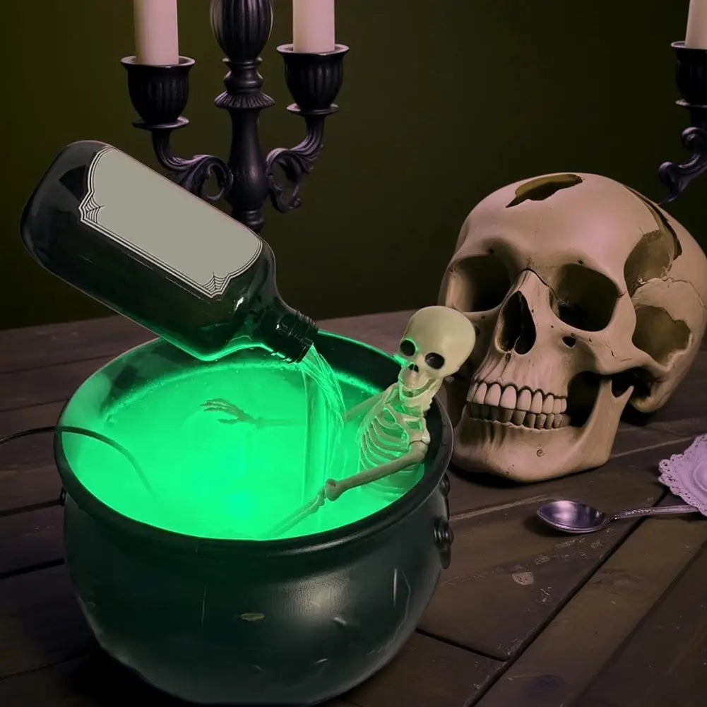 Halloween Decoration Set Halloween Black Witch Bowl DIY Magical Floating Bottle Spooky Skeleton Party Scary Props