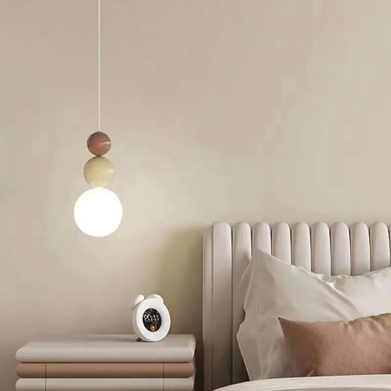 Living Room Dining Room Line Small Chandelier Nordic Cream Wind Bedside Bedroom Porch Modern Study Pendant Lights