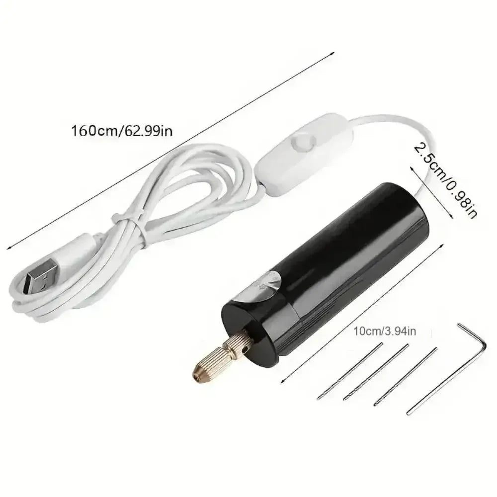DIY Electric USB Electric Drill Handheld Mini Electric Drill Tools For Epoxy Resin Jewelry Making Wood Craft Engraving Pen Tool