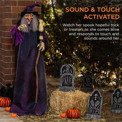 Halloween Decoration Voice Control Witch Large Hanging Ghost Luminous Soundmaking Bar Ghost House Horror Decoration