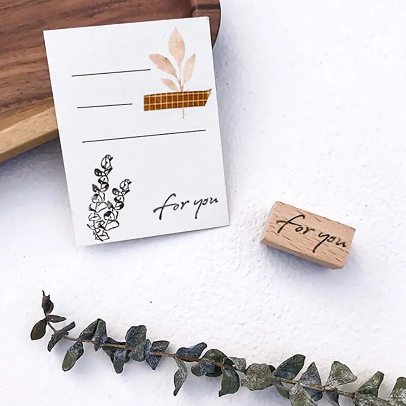 Stamp Scrapbooking 10 Types Thank You Greeting Wooden Stamps Stationery DIY Card